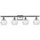 Athens Deco Swirl 8" 4 Light 36" LED Bath Light - Satin Nickel -
