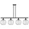 Athens Deco Swirl 8" 4 Light 48" Island Light - Oil Rubbed Bronze