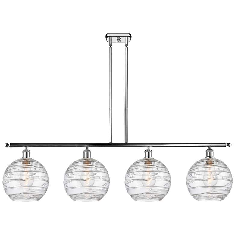 Image 1 Athens Deco Swirl 8" 4 Light 48" Island Light - Polished Chrome