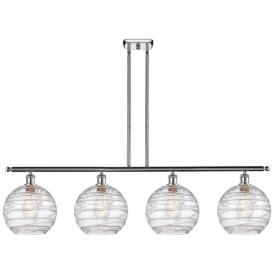 Athens Deco Swirl 8" 4 Light 48" Island Light - Polished Chrome Athens Deco Swirl 8" 4 Light 48" Island Light - Polished Chrome