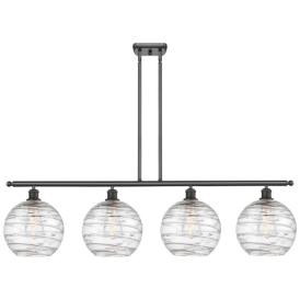 Athens Deco Swirl 8" 4 Light 48" LED Island Light - Bronze - Clea Athens Deco Swirl 8" 4 Light 48" LED Island Light - Bronze - Clea