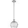 Athens Deco Swirl 8" LED Mini Pendant - Polished Chrome - Clear Deco S
