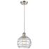 Athens Deco Swirl 8"W Brushed Satin Nickel LED Mini Pendant