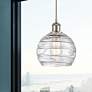 2_Athens Deco Swirl 8"W Brushed Satin Nickel LED Mini Pendant more views