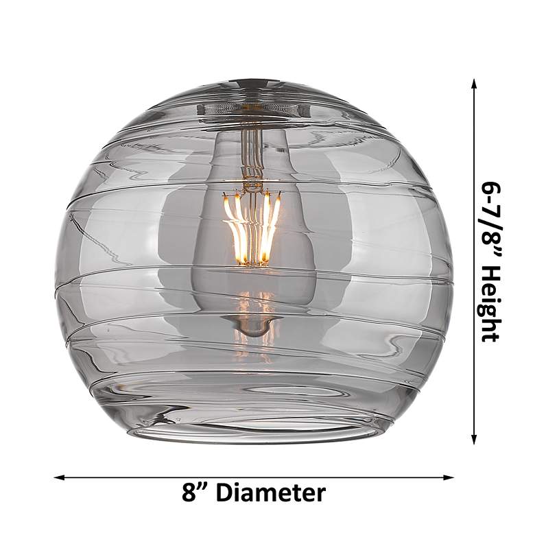 Image 4 Athens Deco Swirl 8"W Brushed Satin Nickel LED Mini Pendant more views