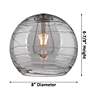 4_Athens Deco Swirl 8"W Brushed Satin Nickel LED Mini Pendant more views