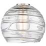 4_Athens Deco Swirl 8"W Nickel Ceiling Light with Clear Shade more views