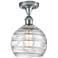 Athens Deco Swirl 8" LED Semi-Flush Mount - Chrome - Clear Deco Swirl