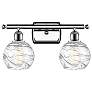 1_Athens Deco Swirl 9 1/4"H Chrome and Clear 2-Light LED Sconce