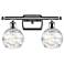 Athens Deco Swirl 9 1/4"H Chrome and Clear 2-Light LED Sconce