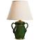 Athens Sage Gloss Ceramic Accent Table Lamp