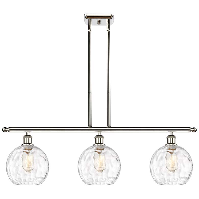 Image 1 Athens Water 8" 3 Light 36" LED Island Light - Polished Nickel -