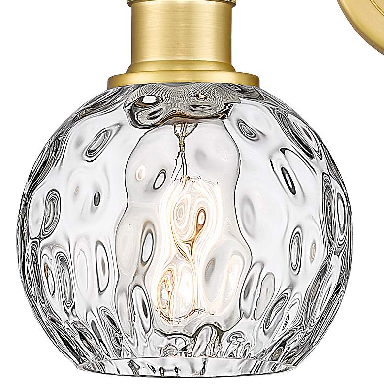 Image 2 Athens Water Glass 10 1/2"H Satin Gold 2-Light Wall Sconce more views