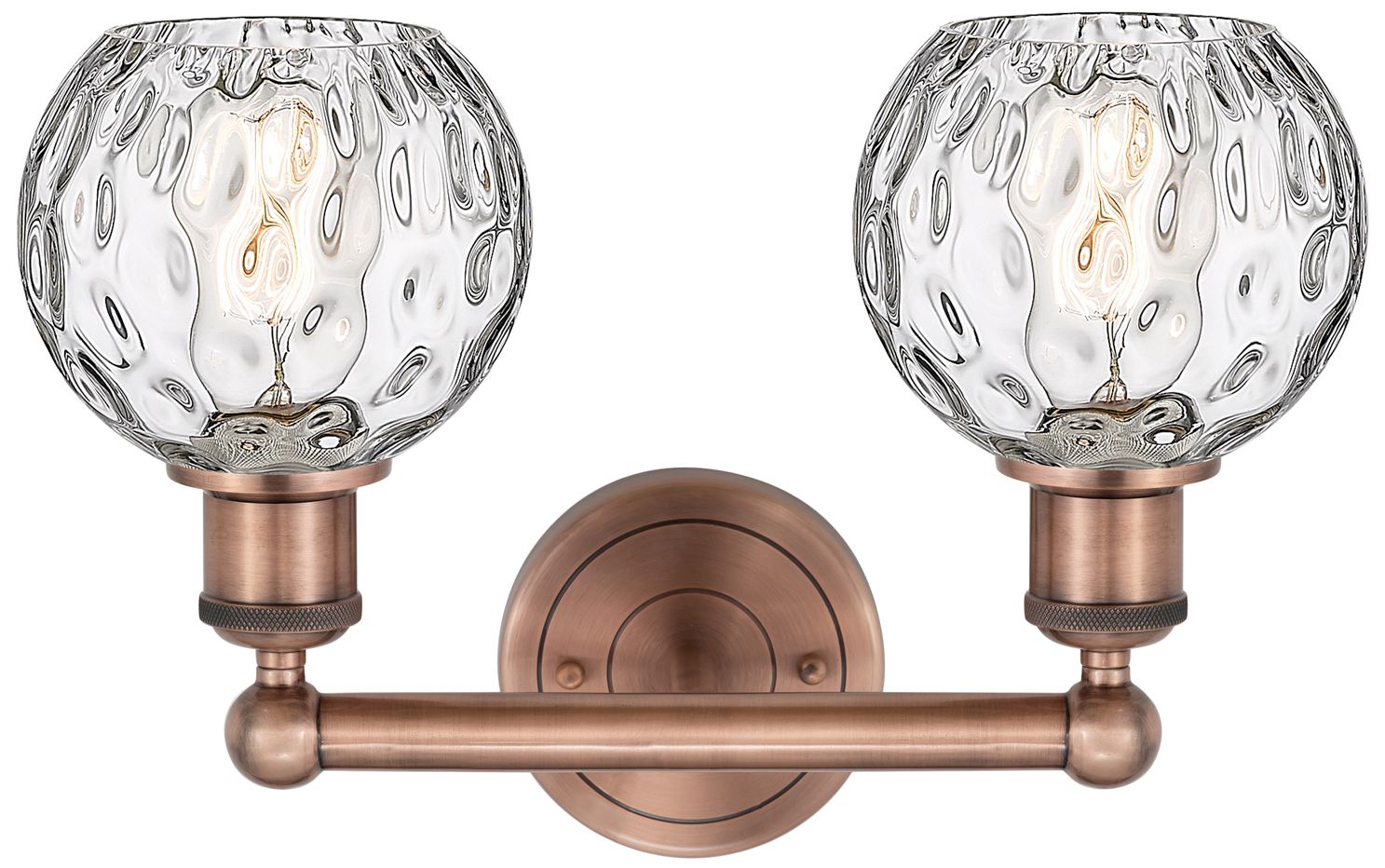 Image 2 Athens Water Glass 10 1/4"H Antique Copper 2-Light Sconce more views