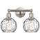Athens Water Glass 10 1/4"H Satin Nickel 2-Light Wall Sconce
