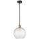 Athens Water Glass 10" LED Mini Pendant - Black Antique Brass - Clear
