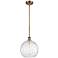 Athens Water Glass 10" LED Mini Pendant - Brushed Brass - Clear Water