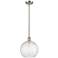 Athens Water Glass 10" LED Mini Pendant - Brushed Satin Nickel - Clear