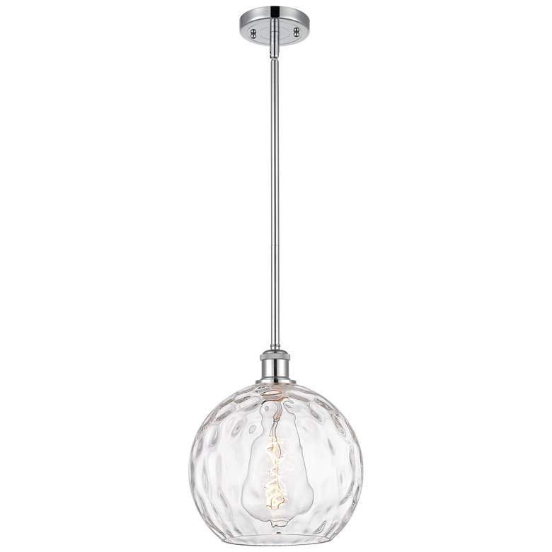 Image 1 Athens Water Glass 10" LED Mini Pendant - Polished Chrome - Clear