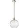 Athens Water Glass 10" LED Mini Pendant - Polished Nickel - Clear