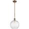 Athens Water Glass 10" Mini Pendant - Brushed Brass - Clear Water Glas