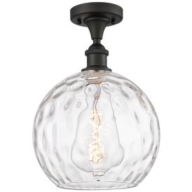 Athens Water Glass 10" Semi-Flush Mount - Oil Rubbed Bronze - Clear Athens Water Glass 10" Semi-Flush Mount - Oil Rubbed Bronze - Clear