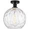 Athens Water Glass 10" Wide Matte Black Ceiling Light