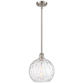 Athens Water Glass 10" Wide Satin Nickel LED Mini Pendant Athens Water Glass 10" Wide Satin Nickel LED Mini Pendant