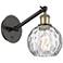 Athens Water Glass 11 3/4"H Black Antique Brass LED Sconce