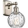 Athens Water Glass 11" High Brushed Satin Nickel Wall Sconce