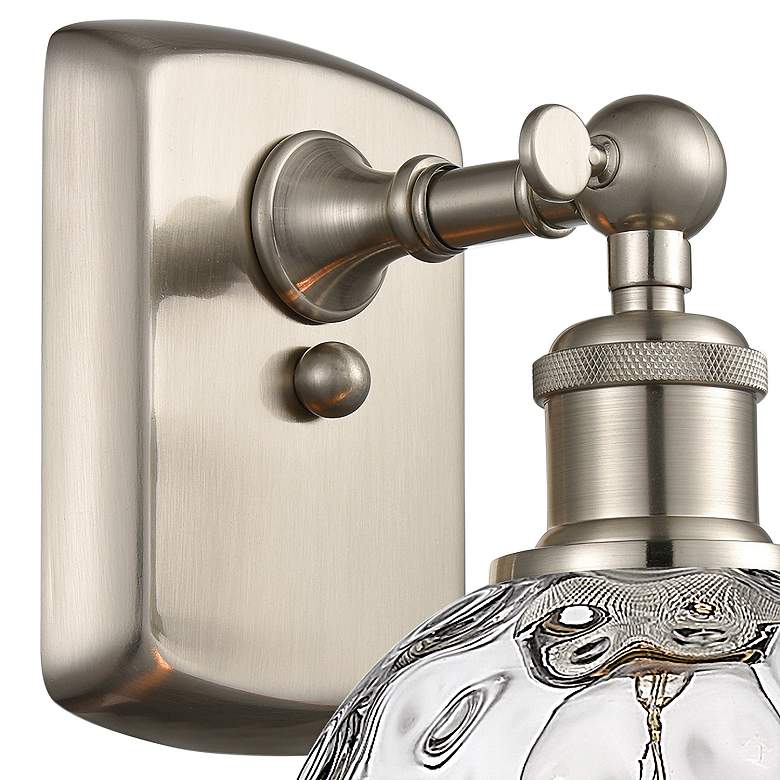 Image 3 Athens Water Glass 11" High Brushed Satin Nickel Wall Sconce more views