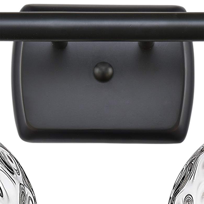 Image 3 Athens Water Glass 11" High Matte Black 2-Light Wall Sconce more views