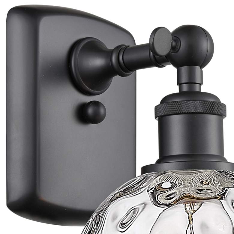 Image 3 Athens Water Glass 11 inch High Matte Black Wall Sconce more views