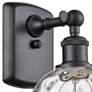 Athens Water Glass 11" High Matte Black Wall Sconce