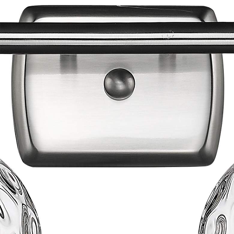 Image 3 Athens Water Glass 11" High Satin Nickel 2-Light Wall Sconce more views
