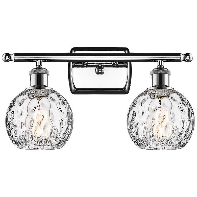 Image 1 Athens Water Glass 11"H Polished Chrome 2-Light Wall Sconce