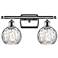 Athens Water Glass 11"H Polished Chrome 2-Light Wall Sconce