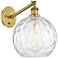 Athens Water Glass 12"H Brass Adjustable Sconce w/ Clear Water Glass Shade