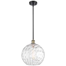 Athens Water Glass 12" LED Mini Pendant - Black Antique Brass - Clear Athens Water Glass 12" LED Mini Pendant - Black Antique Brass - Clear
