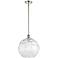 Athens Water Glass 12" LED Mini Pendant - Polished Nickel - Clear