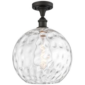 Athens Water Glass 12" Semi-Flush Mount - Oil Rubbed Bronze - Clear Athens Water Glass 12" Semi-Flush Mount - Oil Rubbed Bronze - Clear