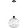 Thumbnail1 of Athens Water Glass 12" Wide Matte Black Mini Pendant