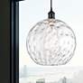 Thumbnail2 of Athens Water Glass 12" Wide Matte Black Mini Pendant more views