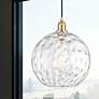 3_Athens Water Glass 12" Wide Satin Gold LED Mini Pendant more views