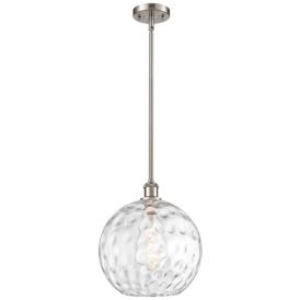 Athens Water Glass 12" Wide Satin Nickel LED Mini Pendant Athens Water Glass 12" Wide Satin Nickel LED Mini Pendant