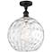 Athens Water Glass 12" LED Semi-Flush Mount - Oil Rubbed Bronze - Clear