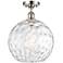 Athens Water Glass 12" LED Semi-Flush Mount - Polished Nickel - Clear