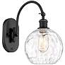 1_Athens Water Glass 13 3/4" High Matte Black Wall Sconce