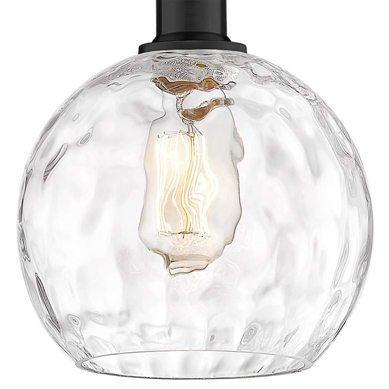 Image 2 Athens Water Glass 13 3/4" High Matte Black Wall Sconce more views