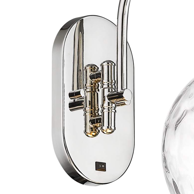 Image 3 Athens Water Glass 13 3/4" High Polished Nickel Wall Sconce more views